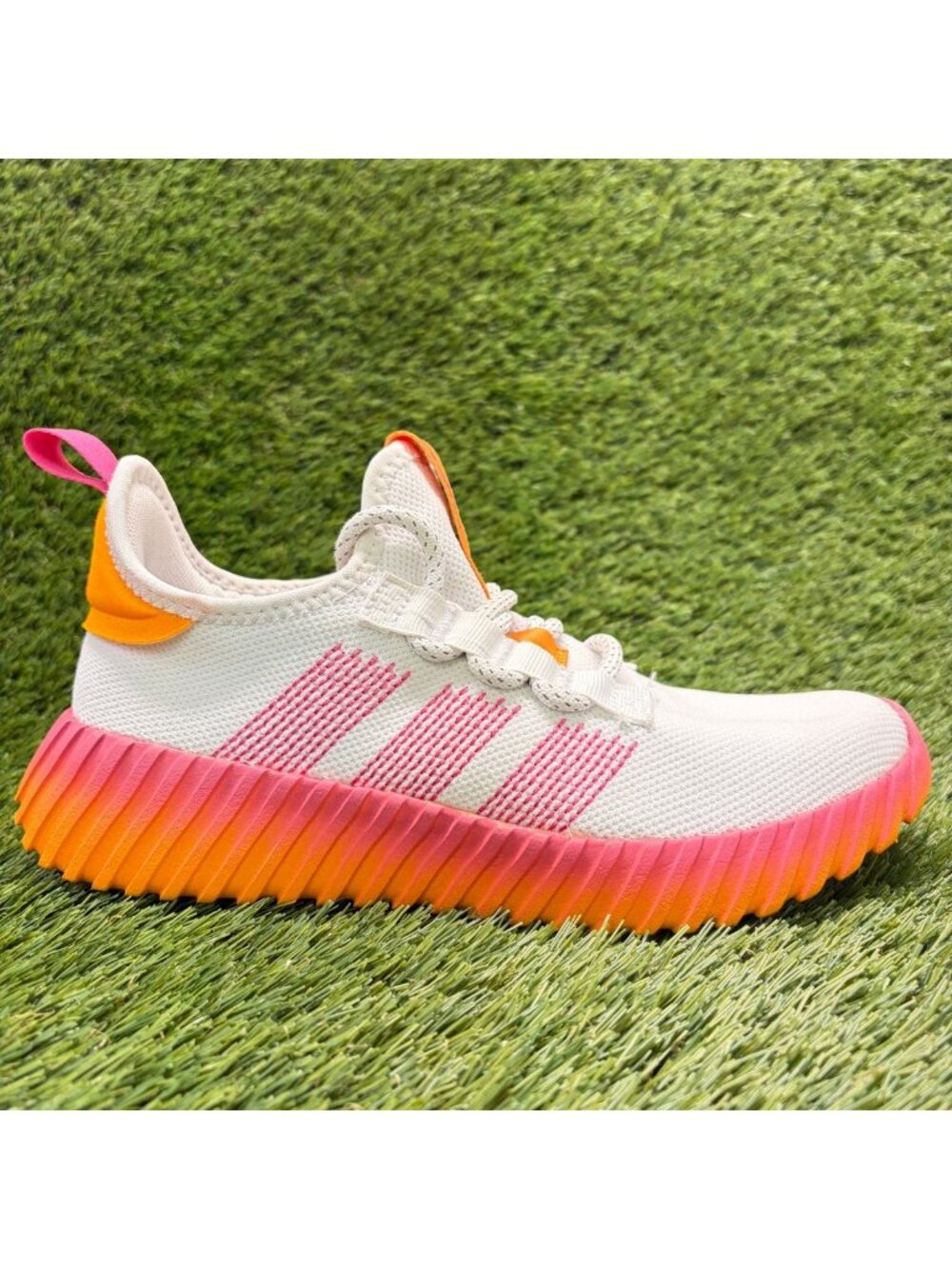 Adidas Kaptir Flow White Pulse Magenta Crew Womens Size 8 Running Shoes Sneakers